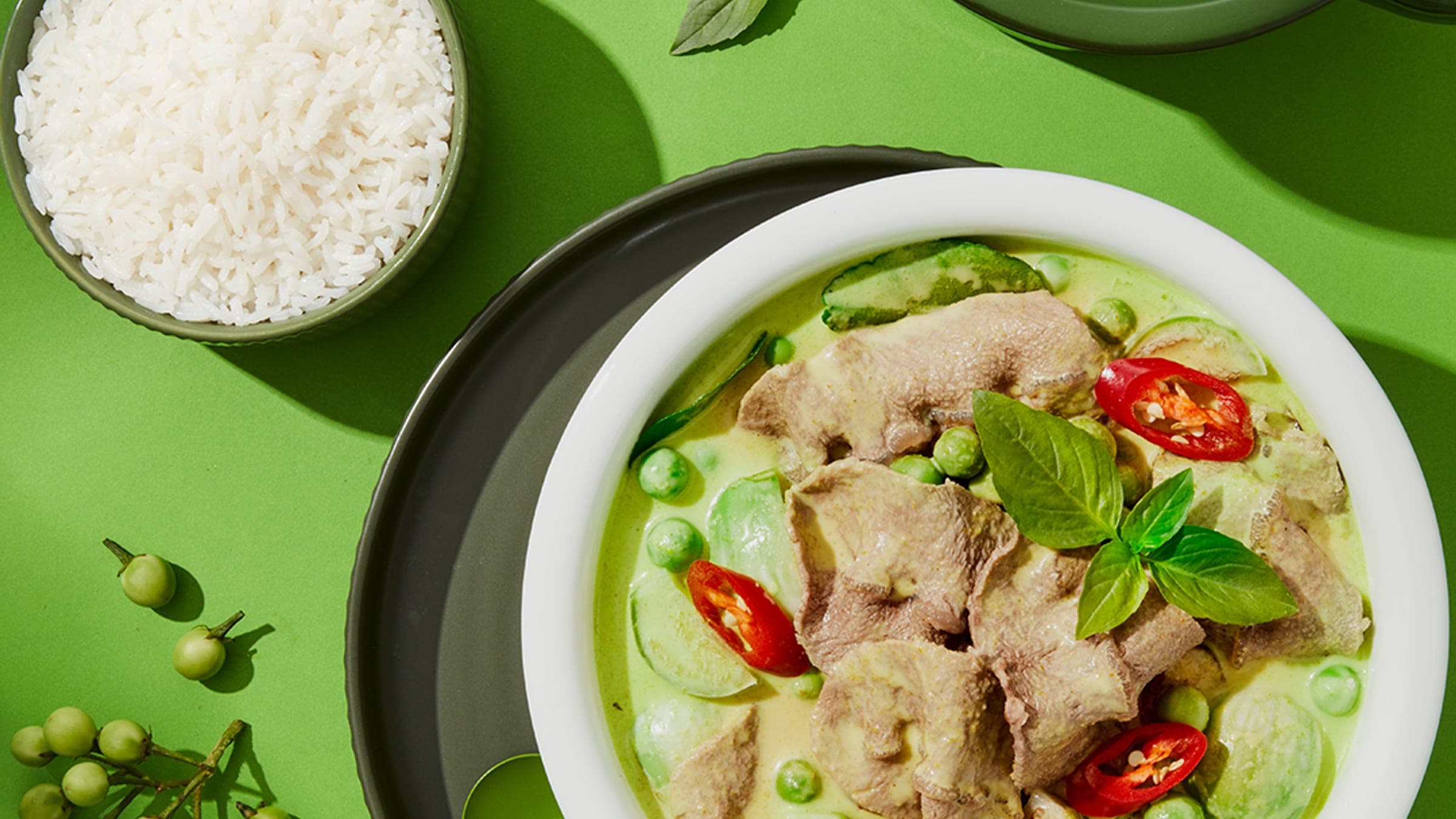 정통 태국 요리 — 그린 커리